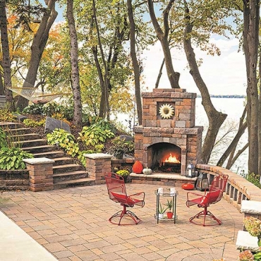 Small Outdoor Fireplace