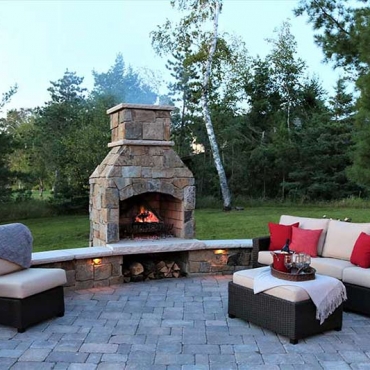 Outdoor Fireplace Lighting